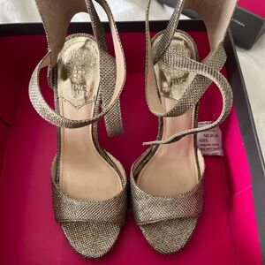Vince Camuto Gold Strappy Women's Heels